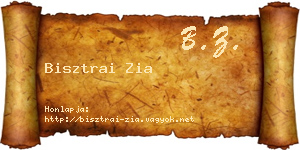 Bisztrai Zia névjegykártya